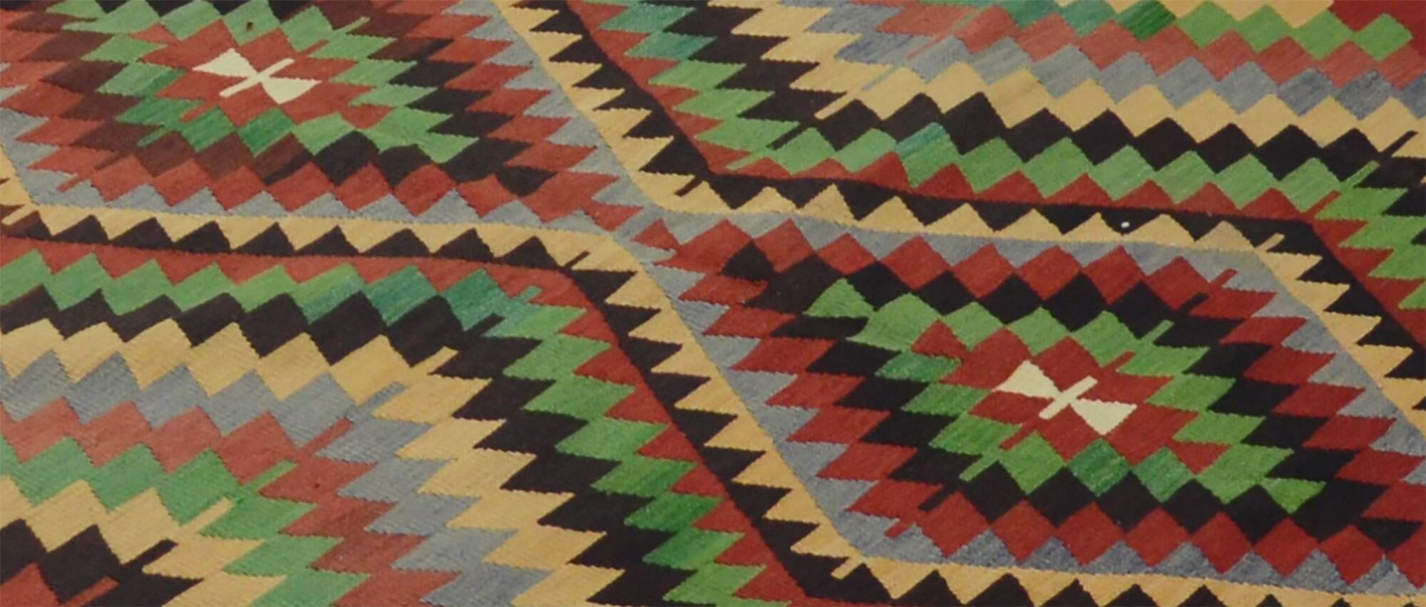 Vintage Turkish Kilim Co Coloured Turkish 175x247 cm Handwoven Bohemian Spirit