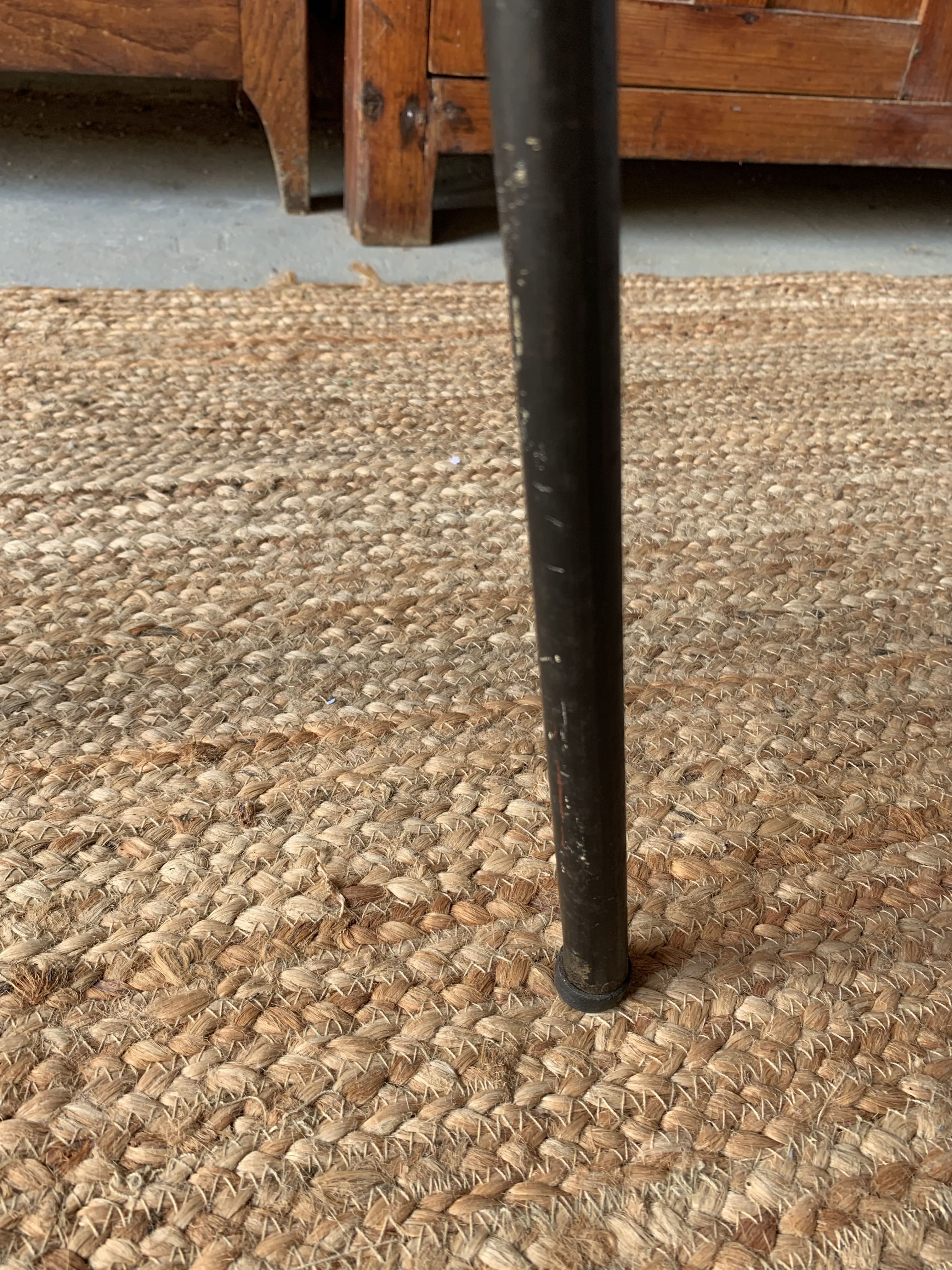 Wooden and metal school chair