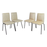 Set of 4 Meurop chairs by Pierre Guariche, 1950s