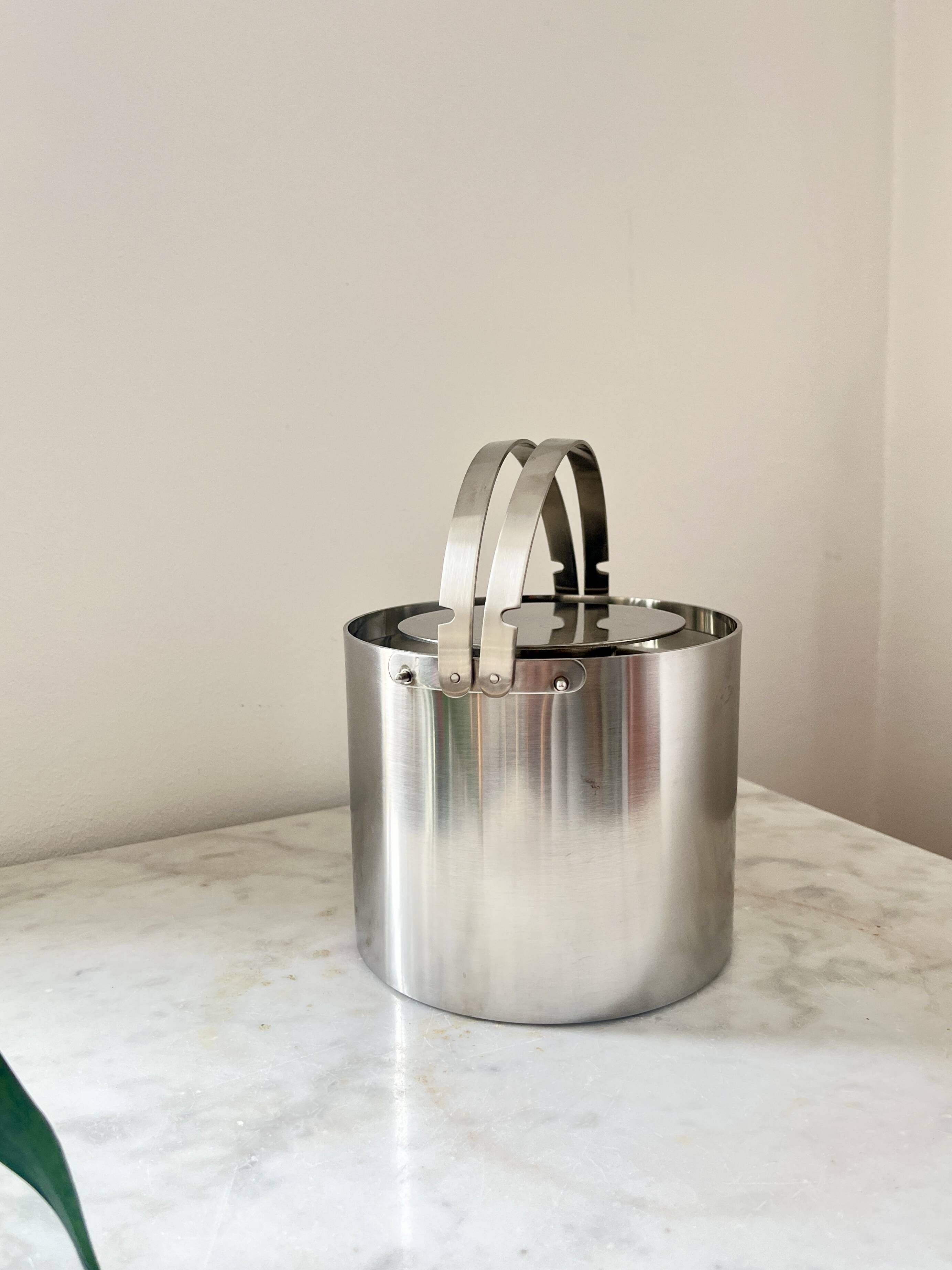 Vintage  Ice Bucket Cylinda Line by Arne Jacobsen for Stelton, Denmark, 60s