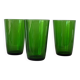Lot 3 green Verres Vereco glasses