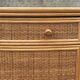 Vintage low sideboard, Exodia, bamboo and rattan, 80s