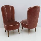 Nello Pini Mid-Century Modern Italian Velvet Reclining Armchair, Novarredo