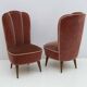 Nello Pini Mid-Century Modern Italian Velvet Reclining Armchair, Novarredo