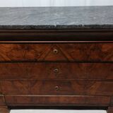 Ancienne commode Louis Philippe 4 tiroirs avec marbre
