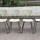 Tabouret en formica vert clair et acier 1990
