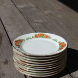 Assiettes à dessert en porcelaine de Limoges