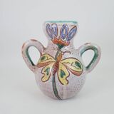 Large vase with handle by Daniel Etienne in Vallauros