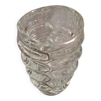 Heavy vintage glass vase