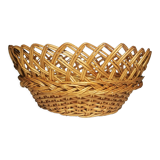 Vintage round wicker basket