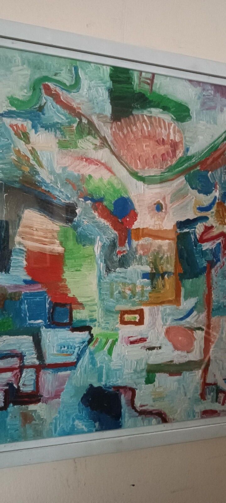 Abstract oil painting on canvas