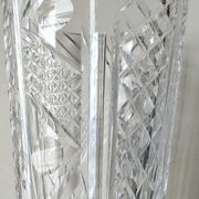 Vintage vase with flared neck in cut crystal - Decorated with geometric patterns / diamond braces