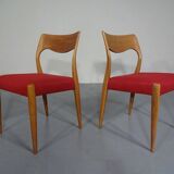 Set of Danish Oak Dining Chairs, 1960s
