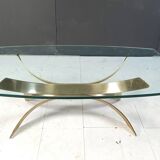 Vintage brass coffee table, 1970s