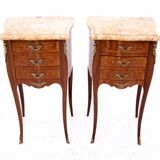 Pair of bedside tables, France, early 20th century.