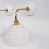 Clichy glass swan neck wall lamp