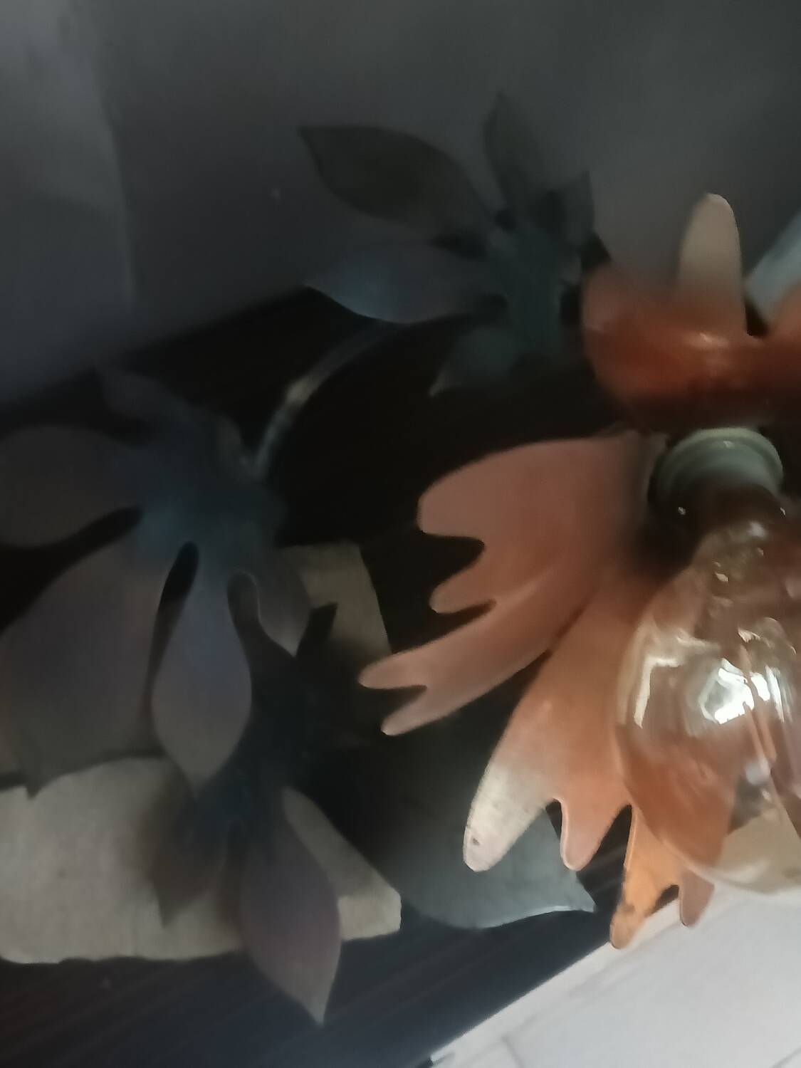 Flower lamp, Maison Jansen style, 1970s