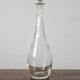 Antique crystal carafe engraved with a laurel leaf frieze
