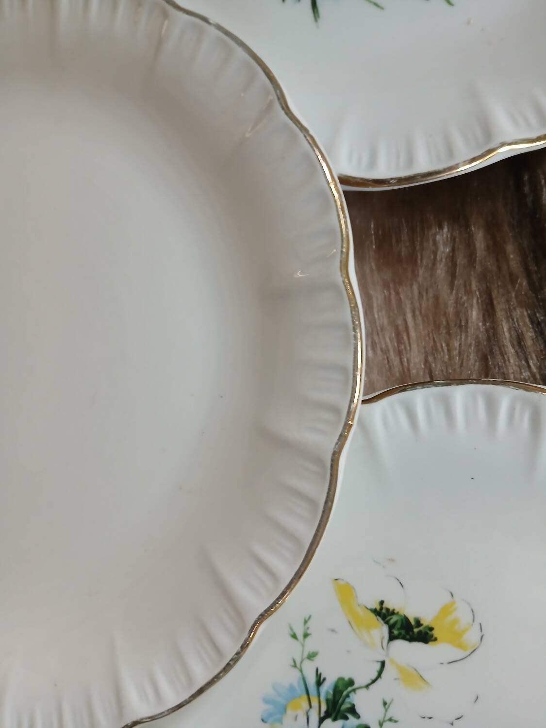 6 antique dessert plates from Digoin and Sarreguemines