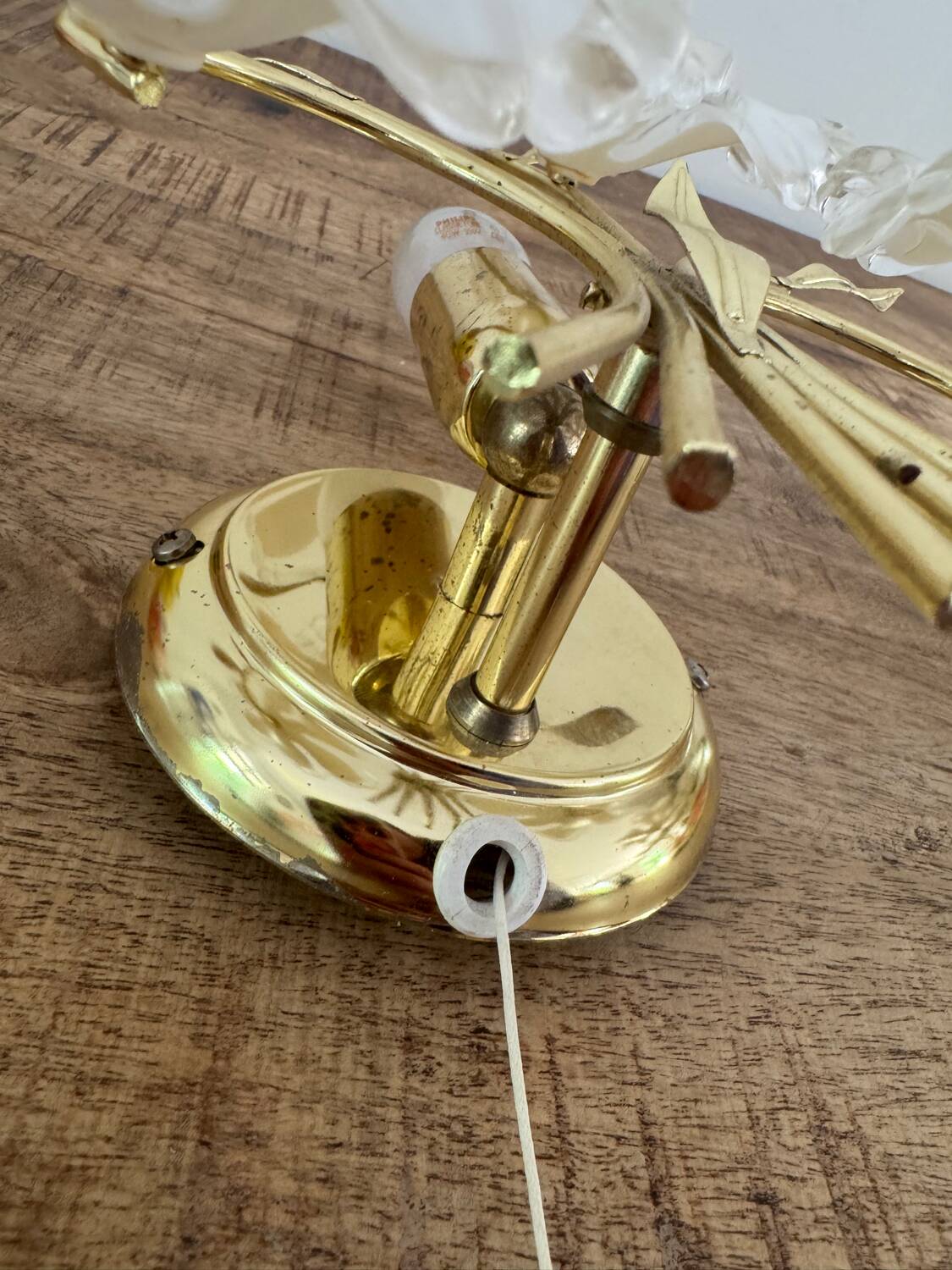 Set of Murano flower wall sconces