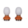 Vintage Italian Glass Table Lamps, 1970s, Set of 2