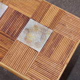 Rattan and ceramic coffee table