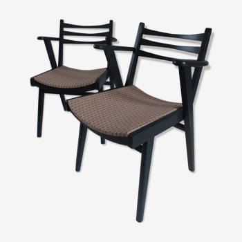 Pair of Scandinavian bridge chairs