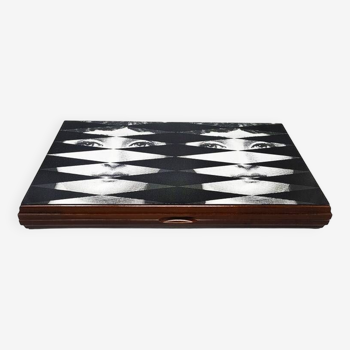 1980s Gorgeous Piero Fornasetti Backgammon in Excellent condition. Made in Italy