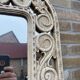 Ancien miroir glace vintage miroir style antique en travertin d'italie