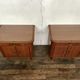 Pair of night tables feet compass bedside end of vintage sofa old 1950 1960 retro