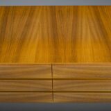Mid-Century Wall Unit Cabinet and Sideboard in Walunt, 1970s, Set of 2