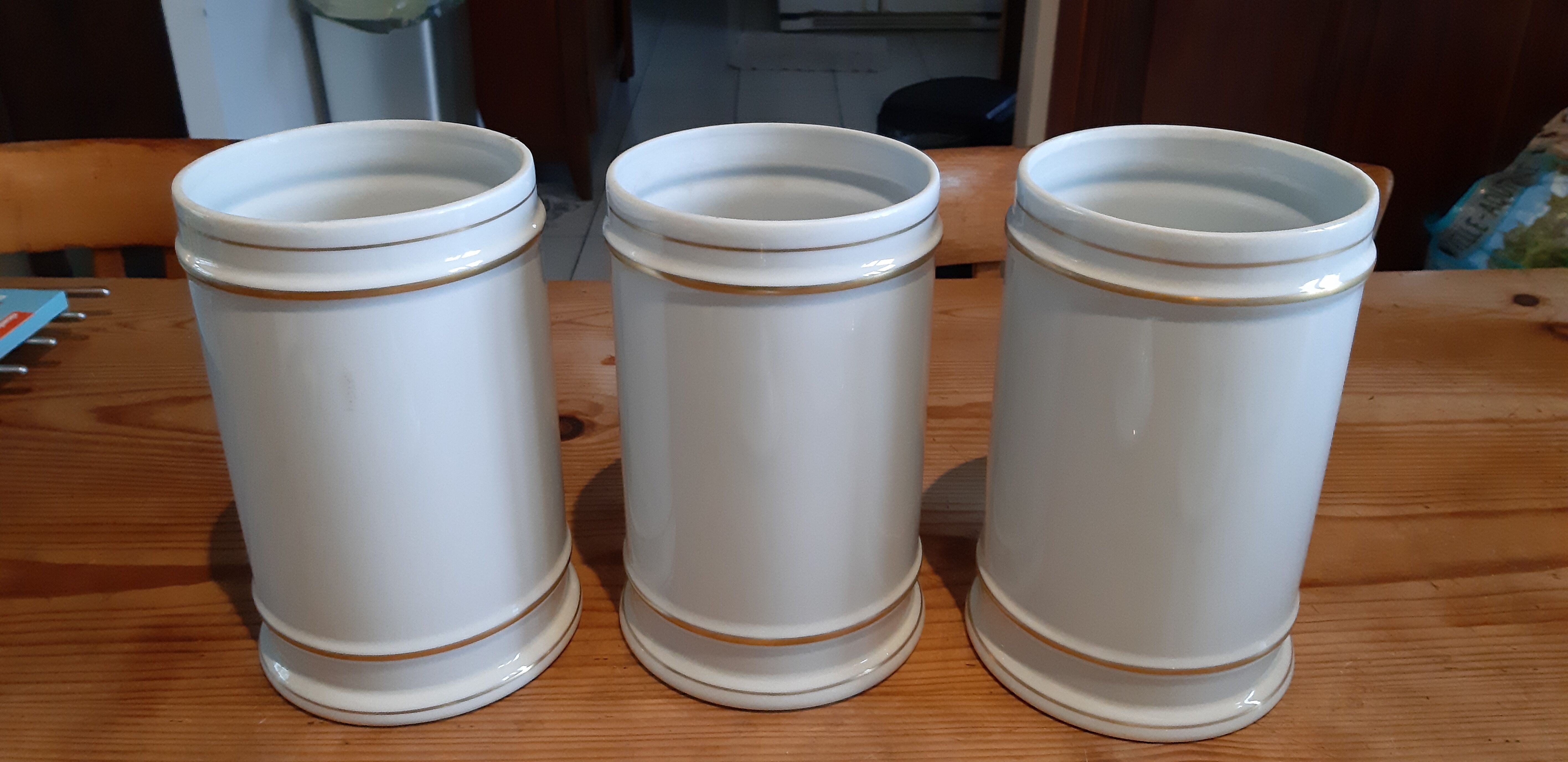 3 pots a pharmacy 19th in limoges porcelain claude caspenet