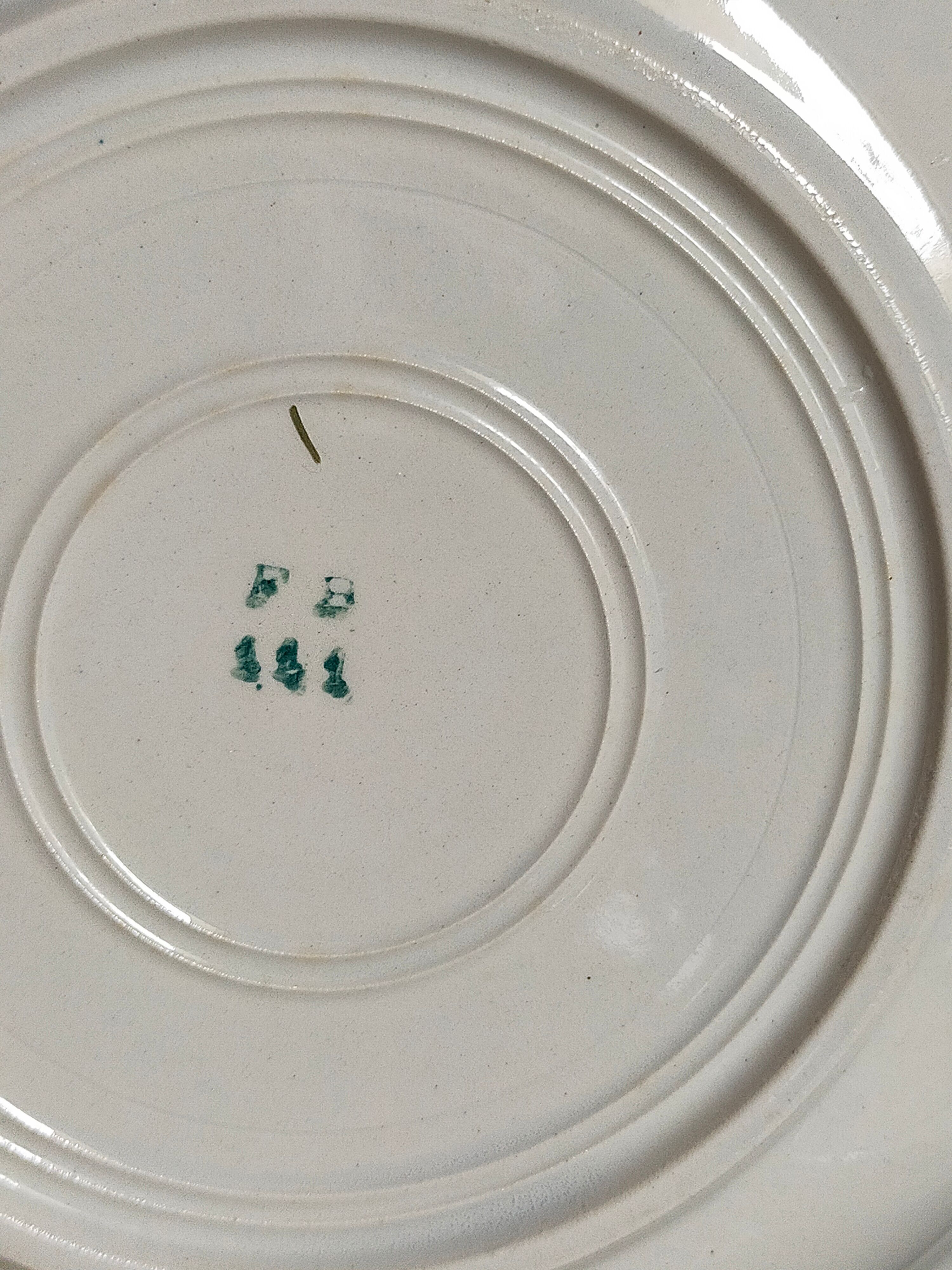 Five plates "grandmother" faience of Badonviller ancient