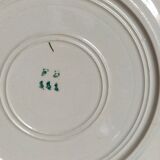 Five plates "grandmother" faience of Badonviller ancient