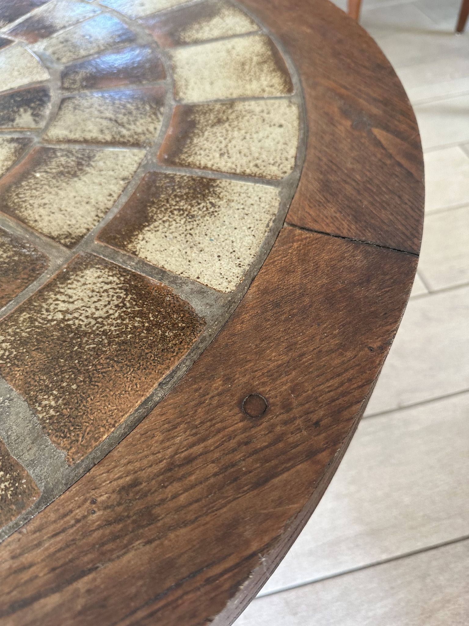Table basse céramique design vintage années 60