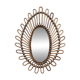 Almond rattan mirror from the 1960s