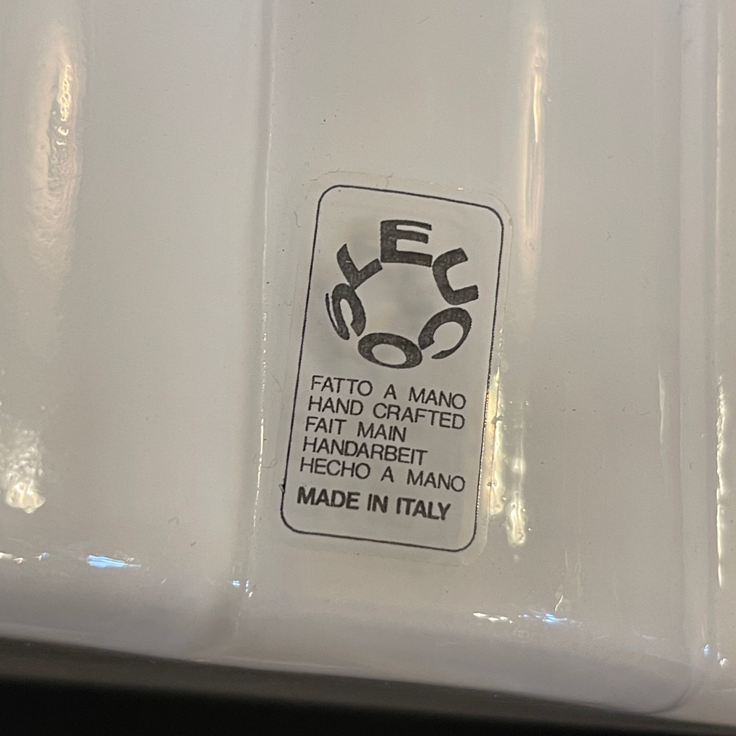 Leucos ceiling lamp "cloud" in opaline glass, ca 1980s