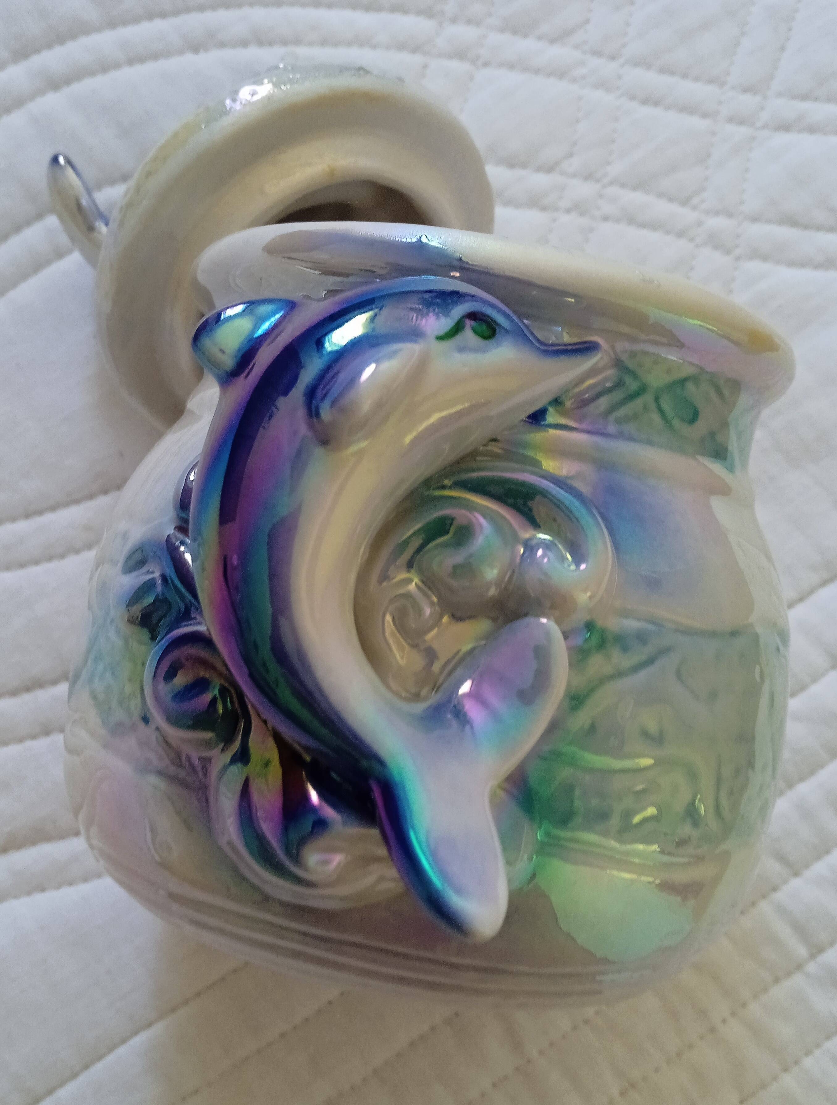 Bathroom porcelain dolphin pearl pot