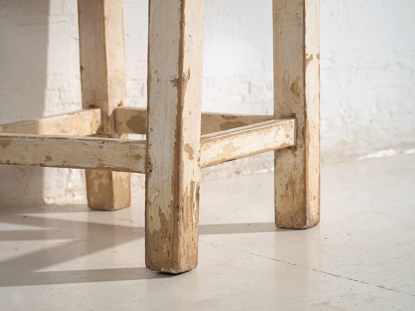 Antique white coffee tables (circa 1920). 2-piece set