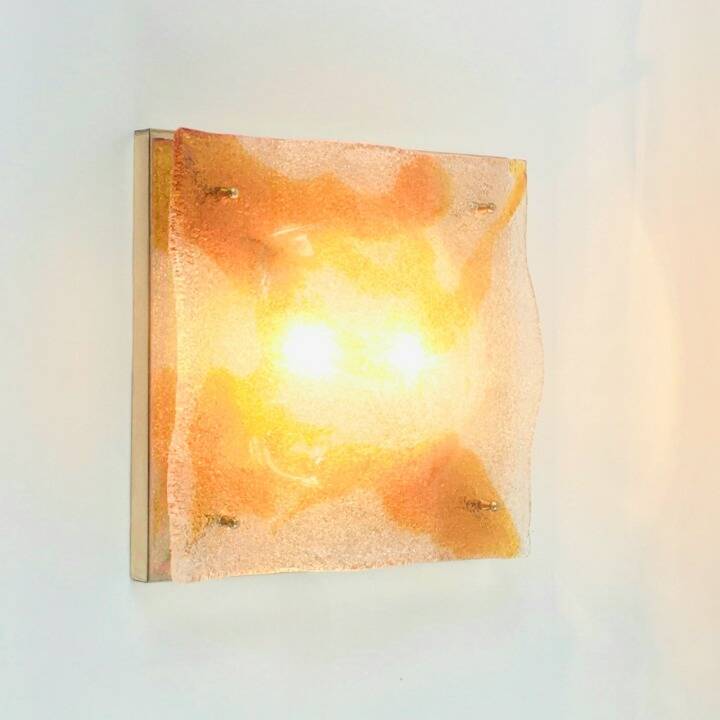 Mid Century Murano Glass Ceiling Light by Toni Zuccheri for Mazzega, 1970s