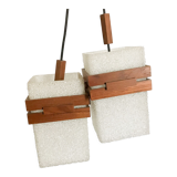 Suspension in perspex and teak