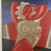Tableau "Nue Cubiste", huile sur toile signée Gleyse