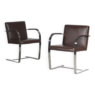 1970s Pair of “BRNO” Chairs from Italy