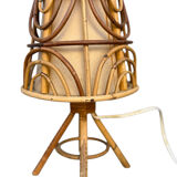 Set of 3 rattan lamps from the 1960s France