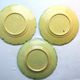 Lot of 3 Art Deco dessert plates in Sarreguemines dabbling: Vine
