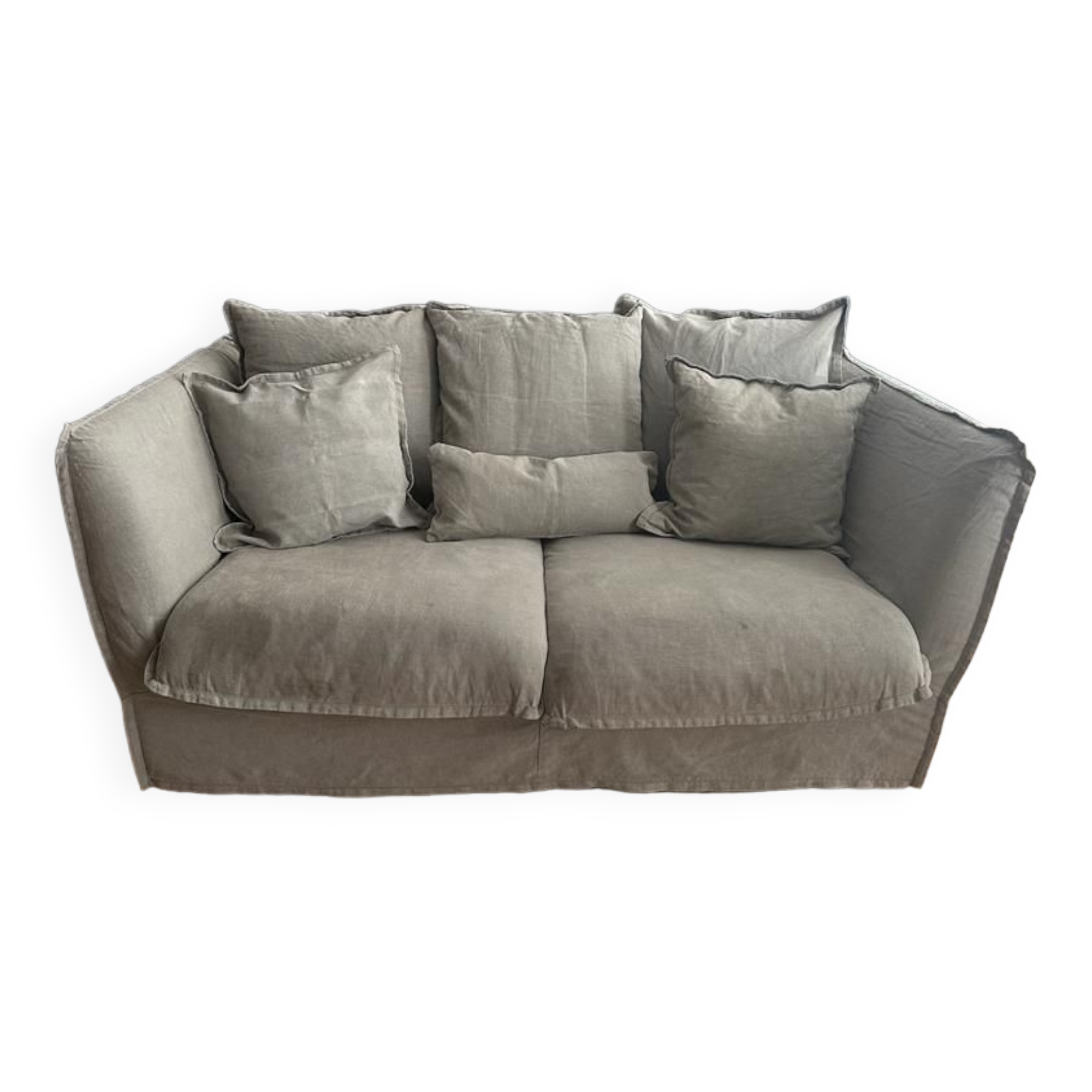Sofa Paros 2 places Linen Gray