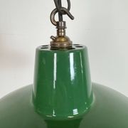 Industrial Green Enamel Factory Pendant Lamp , 1960s
