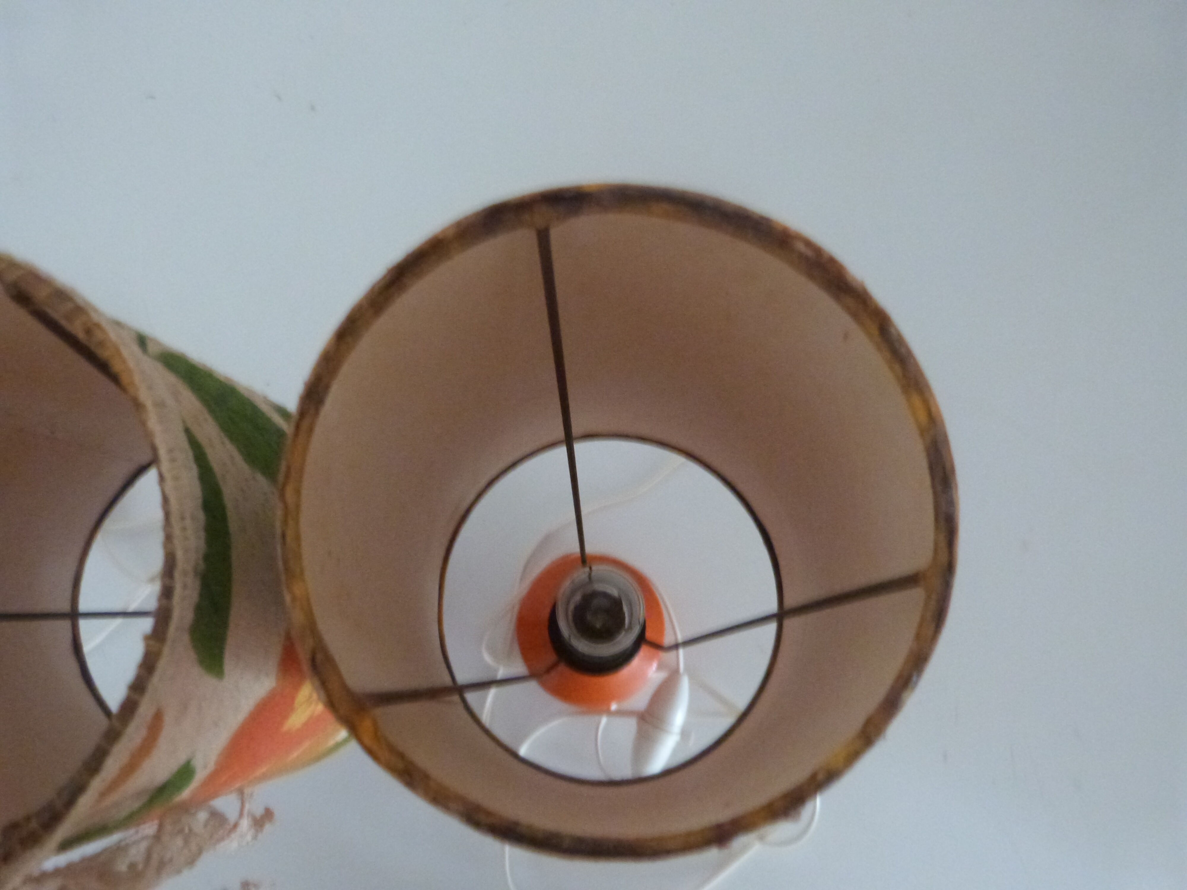 Pair of table lamp kitsch vintage bedside lamp