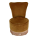 Ochre and fringed pouffe-style armchair