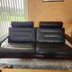 Black leather sofa Nova Roche Bobois